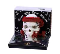 keloppasit Time Piece Calendario 2026-3D Halloween Skull Tear-Away Paper Carving Art Calendar - Ornamento da tavolo di Halloween per festività contrassegnate promemoria eventi appuntamenti