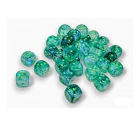Kelp Borealis Luminary Dice with Light Green Pips D6 12mm (1/2in) Pack of 36 Che