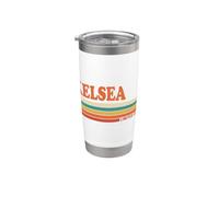Kelsea Retro Personalizzato Nome Vintage Strisce Bicchiere termico in acciaio inox doppia parete