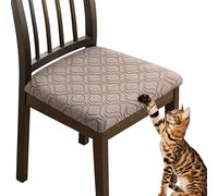 KELUINA Set di 4 coprisedili elasticizzati in jacquard per sedie da pranzo, con fibbia, per sala da pranzo e cucina