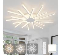 KeLuKes Lampadario Moderno, Plafoniere LED Eleganti 96cm con Funzione Memoria, 3000K-6500K Dimmerabile Luce Bianco per Soggiorno Camera da Letto Sala Relax