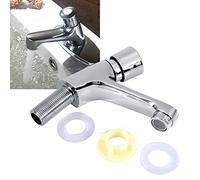 Kelvorauna Rubinetto per lavabo in Ottone Cromato con Funzione di Ritardo, a Pulsante, per Cucina e Bagno, con spegnimento Automatico per Risparmio idrico (4-6 Secondi).