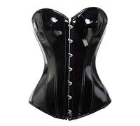 Kelvry Lingerie da donna basco steampunk in PVC, sexy, gotico, vintage, con lacci