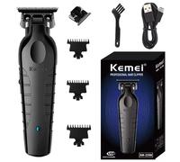 Kemei 2299 Barbiere Cordless Tagliacapelli 0mm Zero Gapped Carving Clipper Detailer Macchina da taglio elettrica professionale per finiture