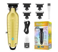 KEMEI 2299 Regolabarba e capelli da uomo professionale, zero gapped trimmer per uomo senza fili trimmer per barbieri