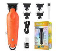KEMEI 2299 Regolabarba e capelli da uomo professionale, zero gapped trimmer per uomo senza fili trimmer per barbieri