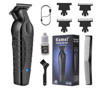 KEMEI 2299 Tagliacapelli Professionale da Uomo, Kit di Taglio per Capelli Senza Fili, Tagliabarba Zero Gapped, Tagliacapelli da Barbiere Con Lama a T Con Ricaricabile USB…