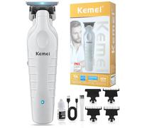 KEMEI 2299 Tagliacapelli professionale per uomo Tagliacapelli senza fili, Zero Gap T Blade Barba Trimmers, Tagliacapelli Barbiere Ricaricabile, Trimmer Grigio