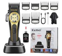 KEMEI 2373 Tagliacapelli professionale per uomo Maglev Brushless Motor, DLC Blade Barber Machine, nero