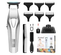 KEMEI KM-3023-702 - Tagliacapelli Professionale da Uomo Senza Fili Per gli Uomini, 9000 giri/min, Lame DLC, Regolabarba Regola Barba, Elettrico Trimmer Capelli Con 4 Pettini Guida