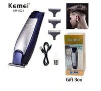 Kemei KM-5021 Tagliacapelli professionale per uomini con intaglio interstiziale, clipper ricaricabile USB, macchina per capelli classica da barbiere, taglio di capelli di buona qualità per uso domesti