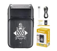 KEMEI KM-T366 - Rasoio elettrico da uomo, senza fili, con trimmer pop-up, rasoio ricaricabile da uomo per rasatura e testa calva