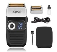 Kemei Rasoio elettrico a lamina per uomo con rifinitura della calvizie Rasoi elettrici senza filo con display a LED,Regali per la Festa Del Papà