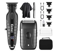 KEMEI Rasoio elettrico professionale per uomo, rasoio per barba e toelettatura da uomo, kit da barba e rasoio di precisione per testa calva, senza fili e ricaricabile, con USB, regalo per uomo