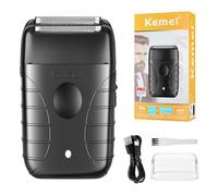 KEMEI Rasoio elettrico professionale per uomo, rasoio per barba e toelettatura da uomo, rasoio di precisione per testa calva, senza fili e ricaricabile, con USB. Regali per uomo