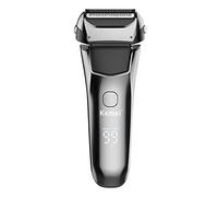 KEMEI Rasoio rotante senza fili da uomo Rasoi ricaricabili elettrici 3D Rasoi di precisione Barba Basette Trimmer Rasoi IPX7 Rasoio da toelettatura lavabile impermeabile (KM-8512)