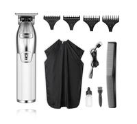 Kemei Tagliacapelli a testa calva da 0 mm per uomo professionale senza fili Trimmer per barba con lama a T Zero Gapped kit di toelettatura ricaricabile,Regali per la Festa Del Papà