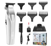 KEMEI Tagliacapelli da uomo, senza freddo, tagliacapelli professionale da uomo, 9000 giri/min, con display a LED, trimmer per barbieri in ceramica e lame DLC KM-3023-702