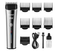 KEMEI Tagliacapelli d'argento per gli uomini,Cordless Clipper Professionale Barbiere Clippers,USB ricaricabile senza fili Haircut Clippers km-2481