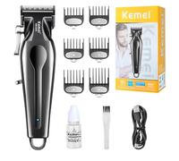 KEMEI Tagliacapelli professionale per uomo, tagliacapelli per taglio capelli, tagliacapelli ricaricabile senza fili, tagliacapelli per taglio capelli, strumenti per il taglio dei capelli, display a