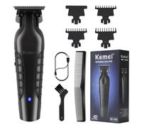 KEMEI Tagliacapelli Professionale rasoio,Senza Fili, Tagliabarba Zero Gapped