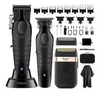 KEMEI Tagliacapelli professionale, regolabarba, set di rasoi elettrici per uomo, rasoio da barbiere senza fili, kit di taglio per capelli ricaricabile, KM-2299, KM-2296, KM-2024