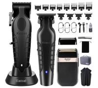 KEMEI Tagliacapelli professionale, set rasoio elettrico per uomo, tagliacapelli senza fili, kit per taglio capelli con tagliacapelli USB
