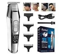 KEMEI Tagliacapelli senza fili per uomo, tagliacapelli elettrico professionale, kit per tagli di capelli da barbiere, con lama a T senza lacune, per uomo, KM-5027