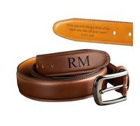 KEMEILA Cintura in pelle maschile personalizzata per Natale, cintura personalizzata artigianale per il fidanzato marito, regalo di San Valentino per lui