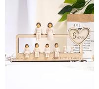 KEMEILA Personaggi personalizzati Scegli la tua famiglia, figura scolpita dipinta a mano, scultura in resina realizzata a famiglia, regalo per anniversario, festa della mamma, compleanno per donne
