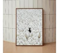 KEMEIQI 1 poster su tela Pecora nera, stile retrò classico Art Déco, decorazione da appendere alla parete, opera d'arte dipinta, decorazione per la casa 40x60 cm senza cornice