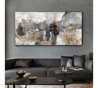 KEMEIQI Dipinto ad olio di grandi dimensioni, dipinto su tela con vista sulla città astratta, opera d'arte moderna da parete per la decorazione della stanza (20x30 cm)