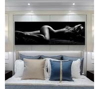KEMEIQI Moderne donne sexy che dormono sul letto, poster e stampe su tela, dipinti murali, immagini di corpi nudi per l'arredamento della camera da letto (50x150 cm/senza cornice)