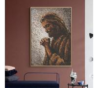 KEMEIQI Serie di credenze religiose di Cristo Gesù per la stanza Chiesa Poster e stampe Stampa su tela Arte murale per soggiorno Decorazione per la casa 40x60cm Senza cornice