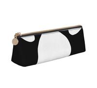 KemEng Amore della zampa dell'impronta del cane, Astuccio portapenne triangolare Astuccio portapenne portatile in pelle con cerniera Astuccio porta cosmetici