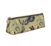 KemEng Anatra dell'acquerello, Astuccio portapenne triangolare Astuccio portapenne portatile in pelle con cerniera Astuccio porta cosmetici