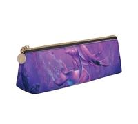 KemEng Animale dei delfini, Astuccio portapenne triangolare Astuccio portapenne portatile in pelle con cerniera Astuccio porta cosmetici