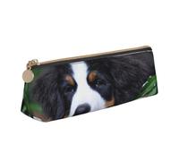 KemEng Bellissimo Bovaro del Bernese, Astuccio portapenne triangolare Astuccio portapenne portatile in pelle con cerniera Astuccio porta cosmetici