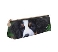 KemEng Bellissimo Bovaro del Bernese, Astuccio portapenne triangolare Astuccio portapenne portatile in pelle con cerniera Astuccio porta cosmetici
