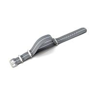 KemEng Cinghia di orologio in nylon 18/20/22mm NATO Sostituzione della fascia di guardia bracciale, Bianco grigio, 20mm