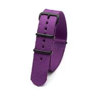 KemEng Cinghia di orologio in nylon cinturino da 18-24mm con fibbia a perno, Viola, 22mm