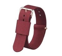 KemEng Cinghia di orologio in nylon da 16-22mm di orologi di sostituzione, Oro rosso, 17mm