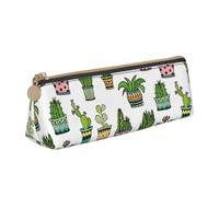 KemEng Colorato piuttosto succulento, Astuccio portapenne triangolare Astuccio portapenne portatile in pelle con cerniera Astuccio porta cosmetici