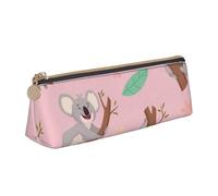 KemEng Koala animale selvatico selvatico australiano, Astuccio portapenne triangolare Astuccio portapenne portatile in pelle con cerniera Astuccio porta cosmetici