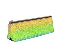 KemEng Lgbt Gilter Arcobaleno Gay, Astuccio portapenne triangolare Astuccio portapenne portatile in pelle con cerniera Astuccio porta cosmetici