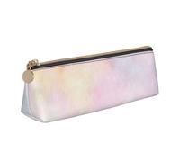 KemEng Morbido pastello dai colori vivaci astratto calmo le arti, Astuccio portapenne triangolare Astuccio portapenne portatile in pelle con cerniera Astuccio porta cosmetici
