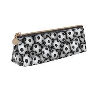 KemEng Mucchio Di Palloni Da Stampa, Astuccio portapenne triangolare Astuccio portapenne portatile in pelle con cerniera Astuccio porta cosmetici