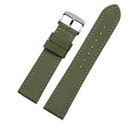 KemEng Nylon Watch Band 18-24mm NATO Sostituzione Bracciale Watchband, Argento verde dell'esercito, 19mm