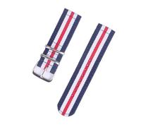KemEng Nylon Watch Band da 18-24mm classiche cinghie di orologio NATO Nylon, Rosso bianco blu, 18mm