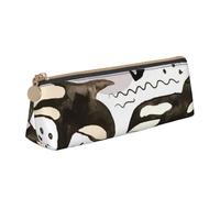 KemEng Orche dell'acquerello, Astuccio portapenne triangolare Astuccio portapenne portatile in pelle con cerniera Astuccio porta cosmetici
